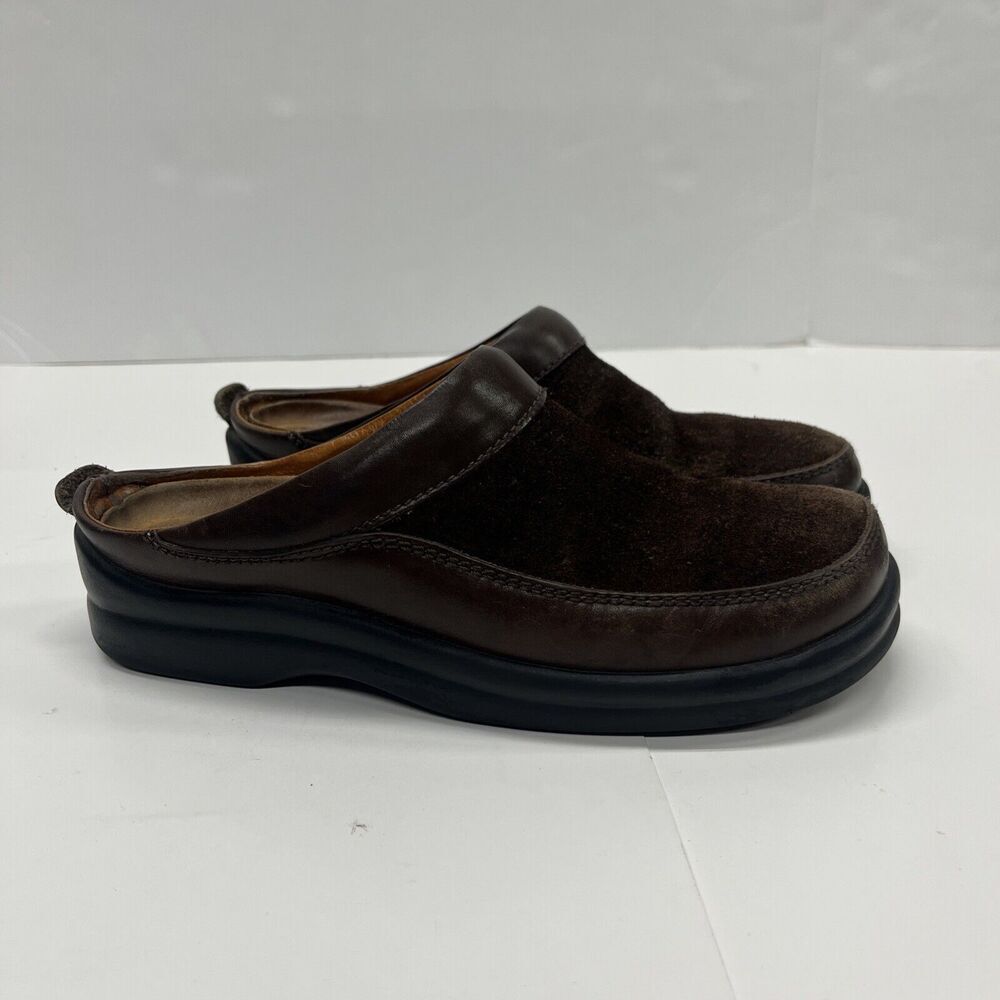 Footprints by Birkenstock Ashby Brown Leather Suede Slip On Mule